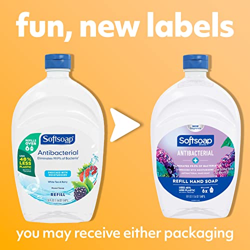Antibacterial Liquid Hand Soap with White Tea & Berry Scent - 50 Fl Oz Refill Pack of 2