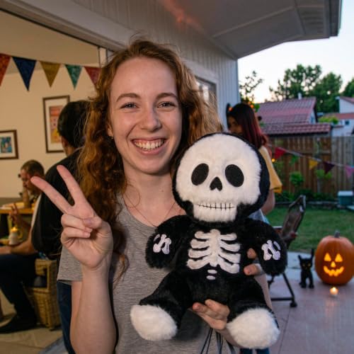 Halloween Skeleton Plush Pillow - Cute 9.8 Inch Skeleton Stuffed Animal for Party & Decoration - Variation: Skeleton