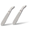 2 Pack Mini Cuticle Cutter, Small Cuticle Trimmer for Manicure and Pedicure, Professional Nail Kit Cuticle Nippers Portable Hangnail Clippers Remover Tweezers for Man Woman, Silver