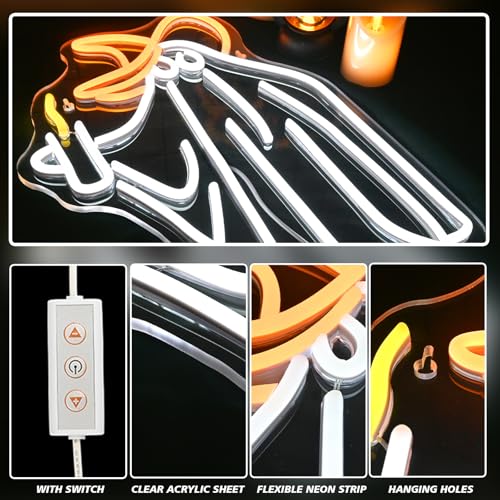 Ghost Neon Sign Wall Decor - Ghost Variation for Kids, Game Room, Man Cave, Halloween Gift