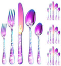 Halloween Skeleton Flatware Set for 4 - 20-Piece Stainless Steel Cutlery with Color Variations