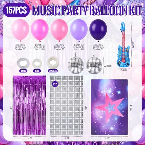 Pink Purple Balloon Arch Kit for Birthday & Party Decorations - Easy DIY Setup