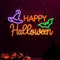 Happy Halloween Neon Sign - USB Powered LED Wall Decor