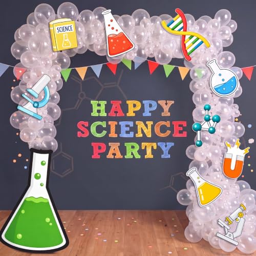 Science Party Decorations Kit with Balloon Arch and Lab Props - 213 Pieces