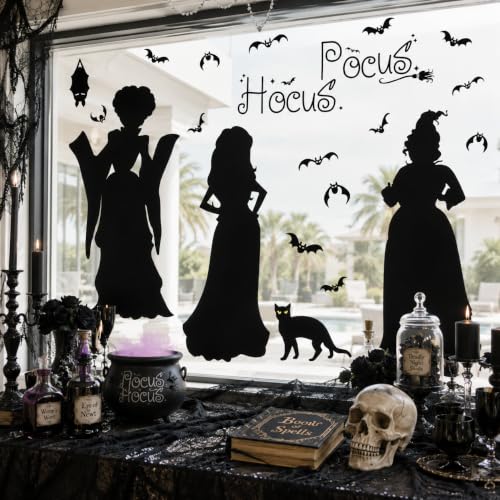 Large Halloween Window Cling Decal - Spooky Hocus Pocus Decor 35.5"