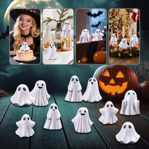 60pcs Mini Ghost Figurines Halloween Decorations Small Resin Spooky Figures – Variation of THIS listing
