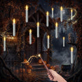 Waterproof Floating Candles with Remote Wand - Outdoor Halloween Decor Set