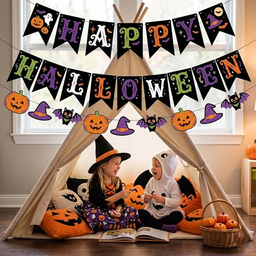 Halloween Banner Spooky Horror Bunting Garland Party Decorations - Variation D