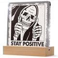 Halloween Skeleton Desk Decor - Indoor Ghost and Skull Art for Home Office Shelf