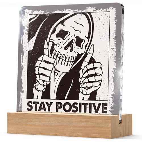Halloween Skeleton Desk Decor - Indoor Ghost and Skull Art for Home Office Shelf
