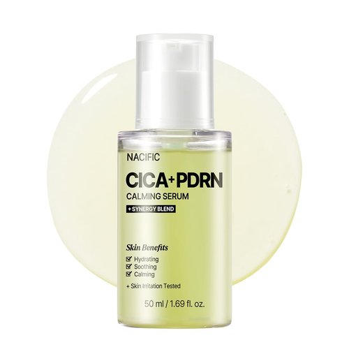 NACIFIC Cica PDRN Centella Serum (Centella Ampoule) 1.69 fl oz / 50ml, Korean Serum for Sensitive Skin, Calming & Hydrating Barrier Repair, Redness Relief, Korean Skincare