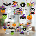 Halloween Hanging Decorations 26 Pack - Ghost, Pumpkin, Bat, Wreath & Spooky Swirls
