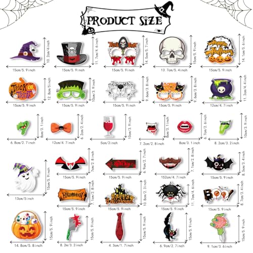 Halloween Photo Props Kit - 30pcs Funny & Spooky Costume Accessories - Variation: Halloween