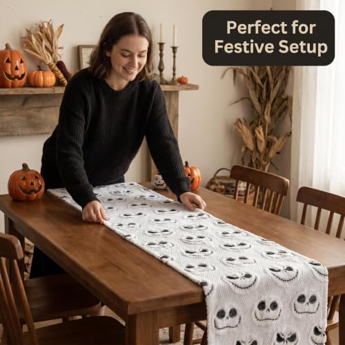 Halloween Table Runner 13x72 Inch Spooky Party Decor for Indoor Outdoor Use