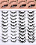 False Eyelashes Fluffy Cat Eye Lash Strips Set - 4 Styles, Natural & Reusable