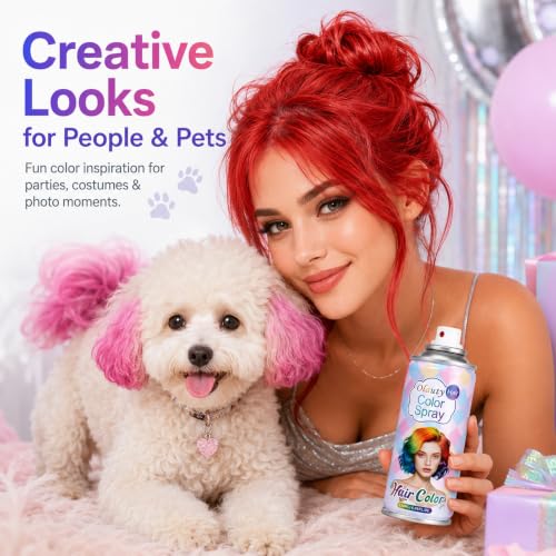 Red Hair Spray - Temporary Hair Color Spray for Kids & Adults, 4.06 oz Fire Red