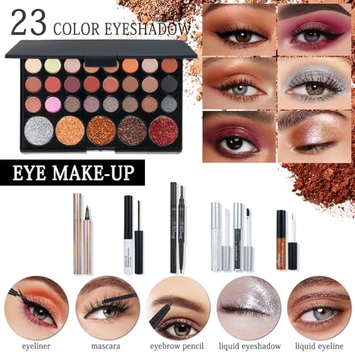 Pink Makeup Kit for Women Teen Beginners Full Set with Organizer - Gift