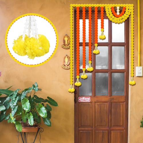 55-Inch Marigold Garland Toran Door Decoration for Diwali & Home Decor