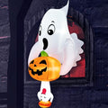 6ft Halloween Inflatable Ghost & Pumpkin with LED Lights Outdoor Yard Decor