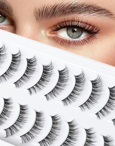 False Lashes Natural Wispy Calla Lily 12mm Pack of 10 Pairs - Ukrizi