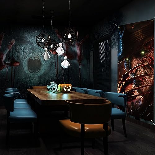 Halloween Killer Door Banner - Horror Movie Character Backdrop for Party & Room Decor