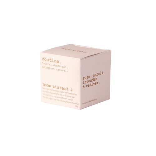 Routine Natural Deodorant - Aluminum Free Formula for Women & Men | Moon Sisters, 2 Oz, Rose & Lavender Scent