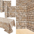 Rustic Brick Tablecloth Roll - 200 Ft x 54 In Stone Pattern Backdrop
