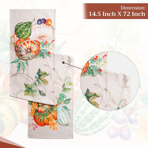 Maison d' Hermine Double Layer Cotton Table Runner 14.5 x 72 Inches - Lumina Variation