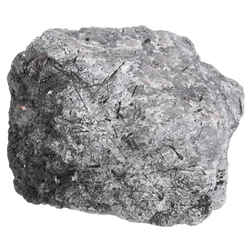 Natural Black Rutilated Quartz Raw Crystal Stone - 1.77-1.98 lbs Irregular Healing Gem