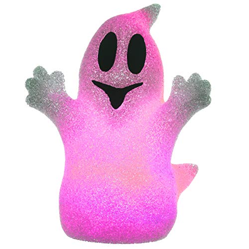Halloween Ghost Decoration with Color-Changing LED Lights, 9 Inch