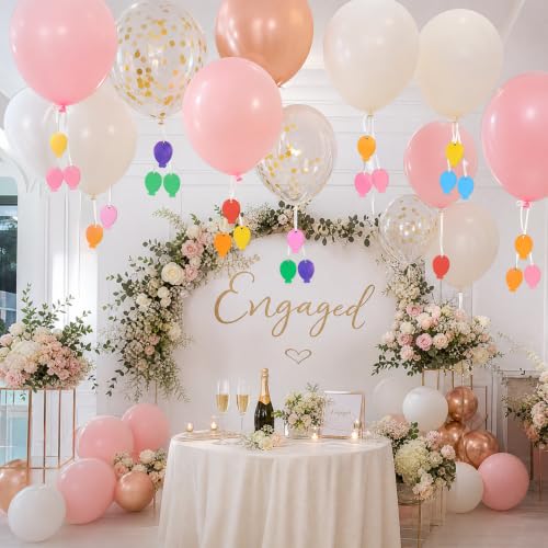 80 Pcs Reusable Plastic Balloon Weights - Colorful Helium Balloon Pendants for Weddings & Parties