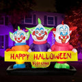 Halloween Inflatable Killer Clowns Decoration - 6ft Outdoor Yard Decor with Lights