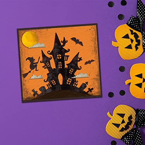 Halloween House Die Cuts for Card Making & Scrapbooking - Bats & Background
