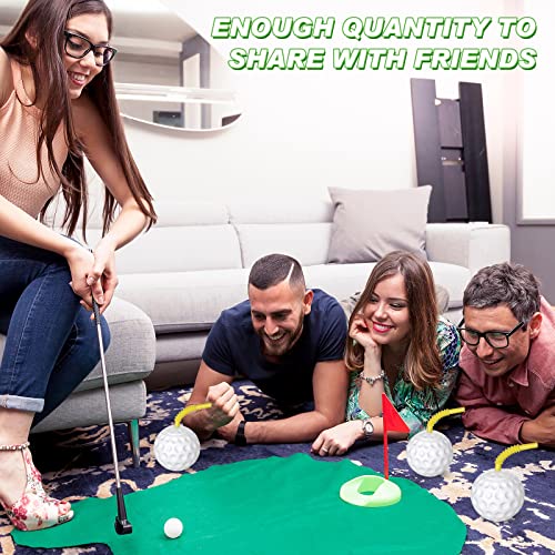12 Pieces Golf Ball-Shaped Cups with Lids & Straws - 14 oz Party Drinkware - Variation of 12