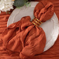 Terracotta Burnt Orange Cloth Napkins Bulk Set of 20 - Elegant Table Linens