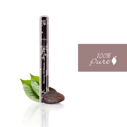 100% PURE Maracuja Oil Mascara - Dramatic Volume & Length, Vegan Formula, Black Tea Color - 0.35 oz