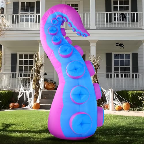 8ft Inflatable Octopus Tentacles Halloween Yard Decor with Built-in LEDs