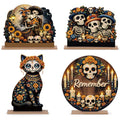 Day of the Dead Table Centerpieces Set - Sugar Skull & Colorful Flower Decor