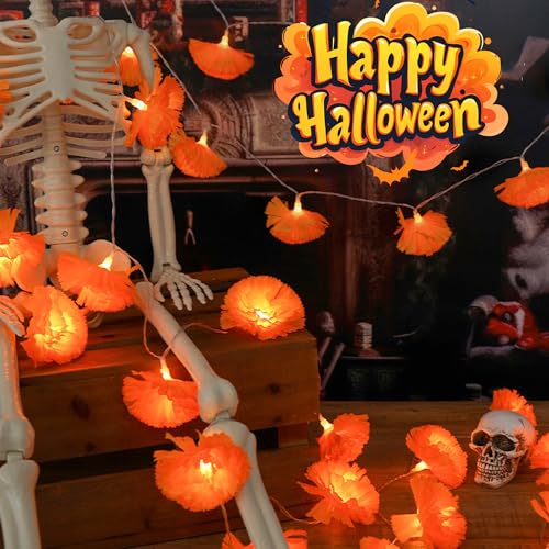 Day of The Dead Marigold Garland String Lights 10FT with 20 LED Bulbs