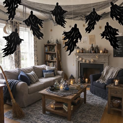 24 Pcs Halloween Wraith Hanging Decorations - No DIY Party Ornaments