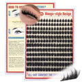 Anime Lash Clusters 8-14mm Wispy DIY False Eyelash Extensions 204pcs