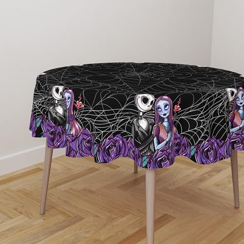 Halloween Round Tablecloth 60x60 Inch Spooky Party Decor - Variation of THIS listing