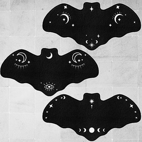Halloween Bat Rug Set - Gothic Bathroom Mat 16 x 32 Inches, Non-Slip Indoor Outdoor Decor