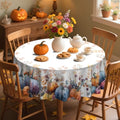 Blue Pumpkin Halloween Round Tablecloth 70 Inch Fall Decor
