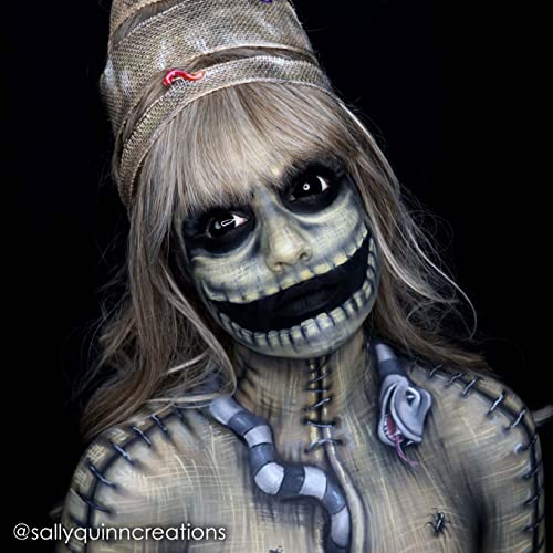 Mehron Makeup StarBlend Black Pressed Powder & Face Paint 2oz - Wet/Dry Use