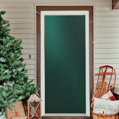 Hunter Green Door Cover - Washable Waterproof Holiday Door Decor, 35 x 79 Inch - Variation of THIS listing