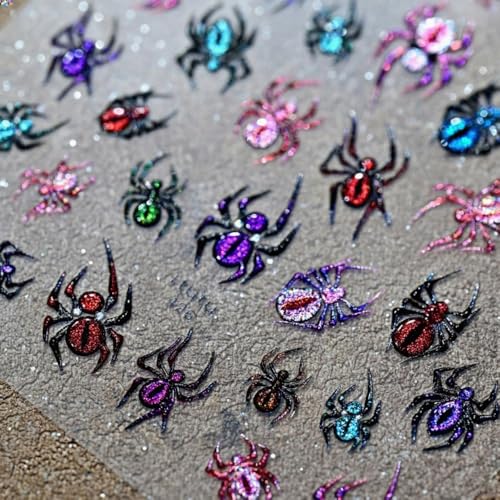 Halloween Nail Stickers 3D Spider Embossed Decals - Spring-19 Variation
