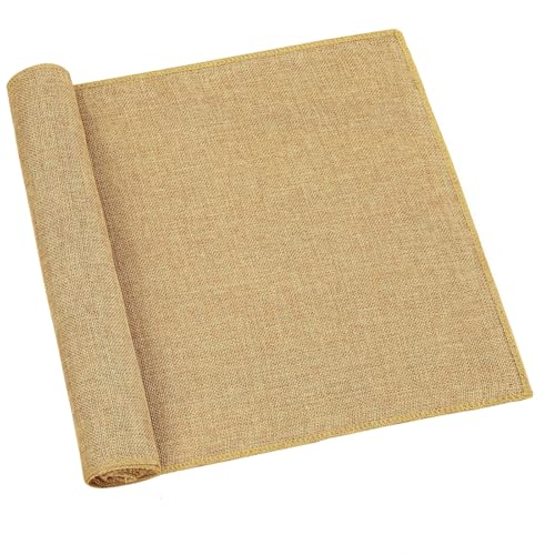 Khaki Burlap Table Runner 13 Inch x 10 Yard Rustic Jute Linens for Wedding & Party
