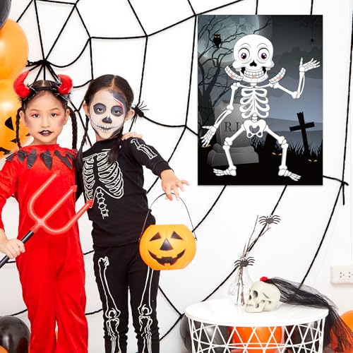 Halloween Pin The Teeth on The Skeleton Skull Game - Mr. Bones Variation