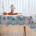 V42 Blue Fall Pumpkin Tablecloth 60x102 Inch Rectangular Outdoor Thanksgiving Decor